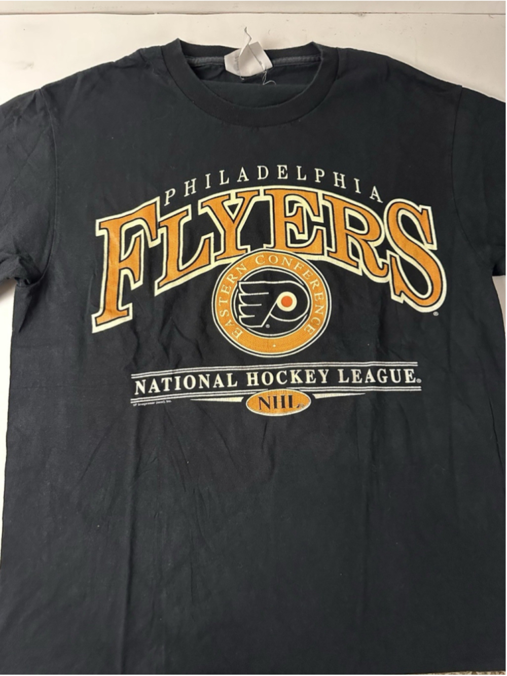 Vintage Philadelphia Flyers CSA Graphic T-Shirt Black Mens Medium